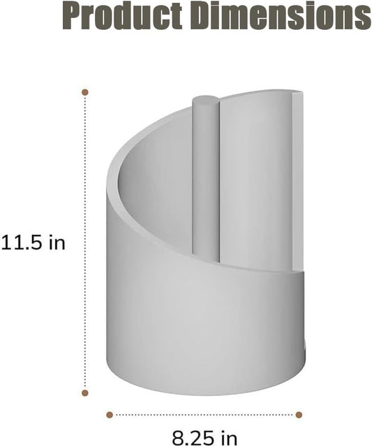 Wood & Iron Paper Towel Holder – One-Hand Use, Natural Mango Wood Base