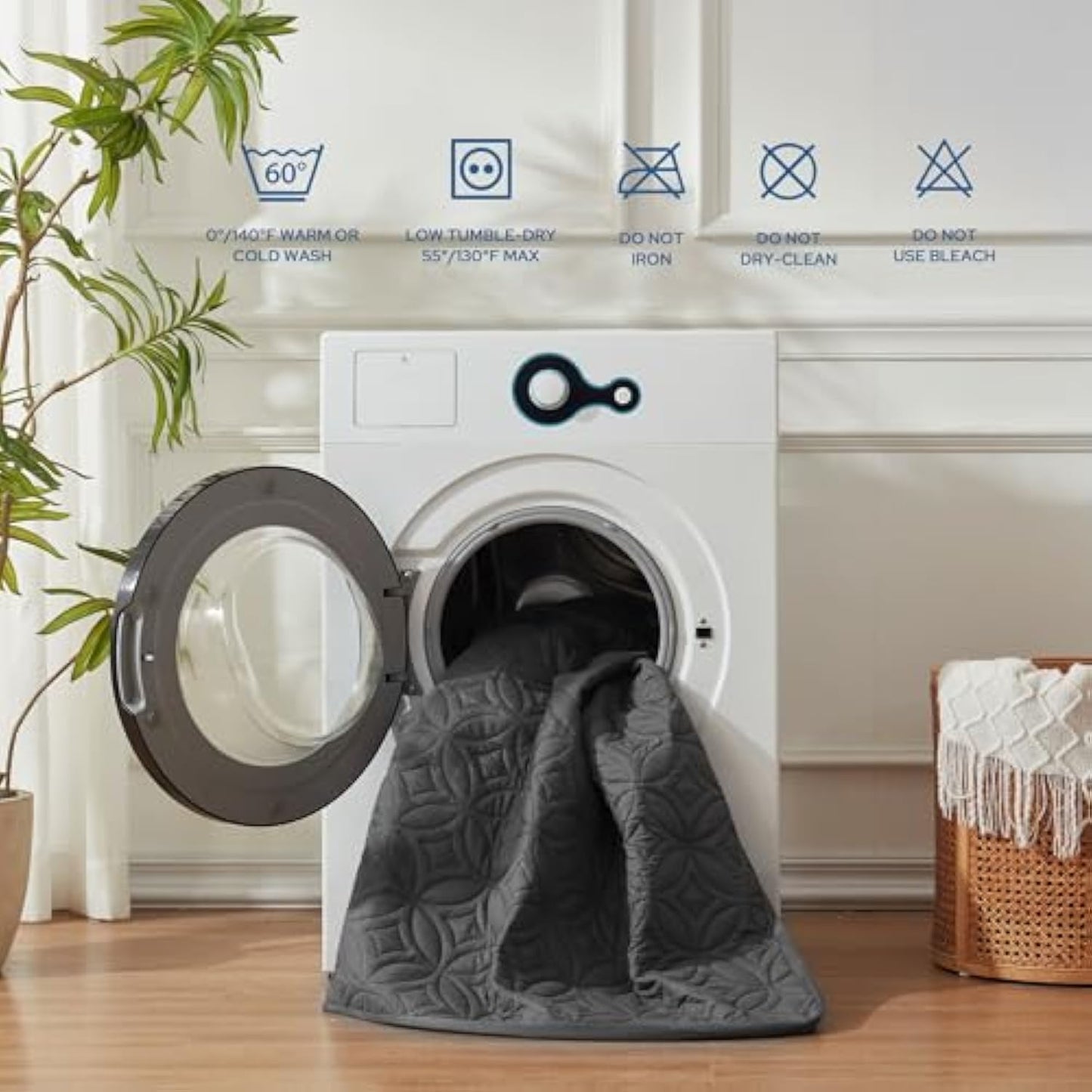 Waterproof Mattress Protector – Soft, Noiseless, Deep Pocket 6"-18" (Gray)