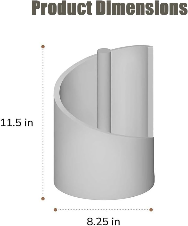 Wood & Iron Paper Towel Holder – One-Hand Use, Natural Mango Wood Base