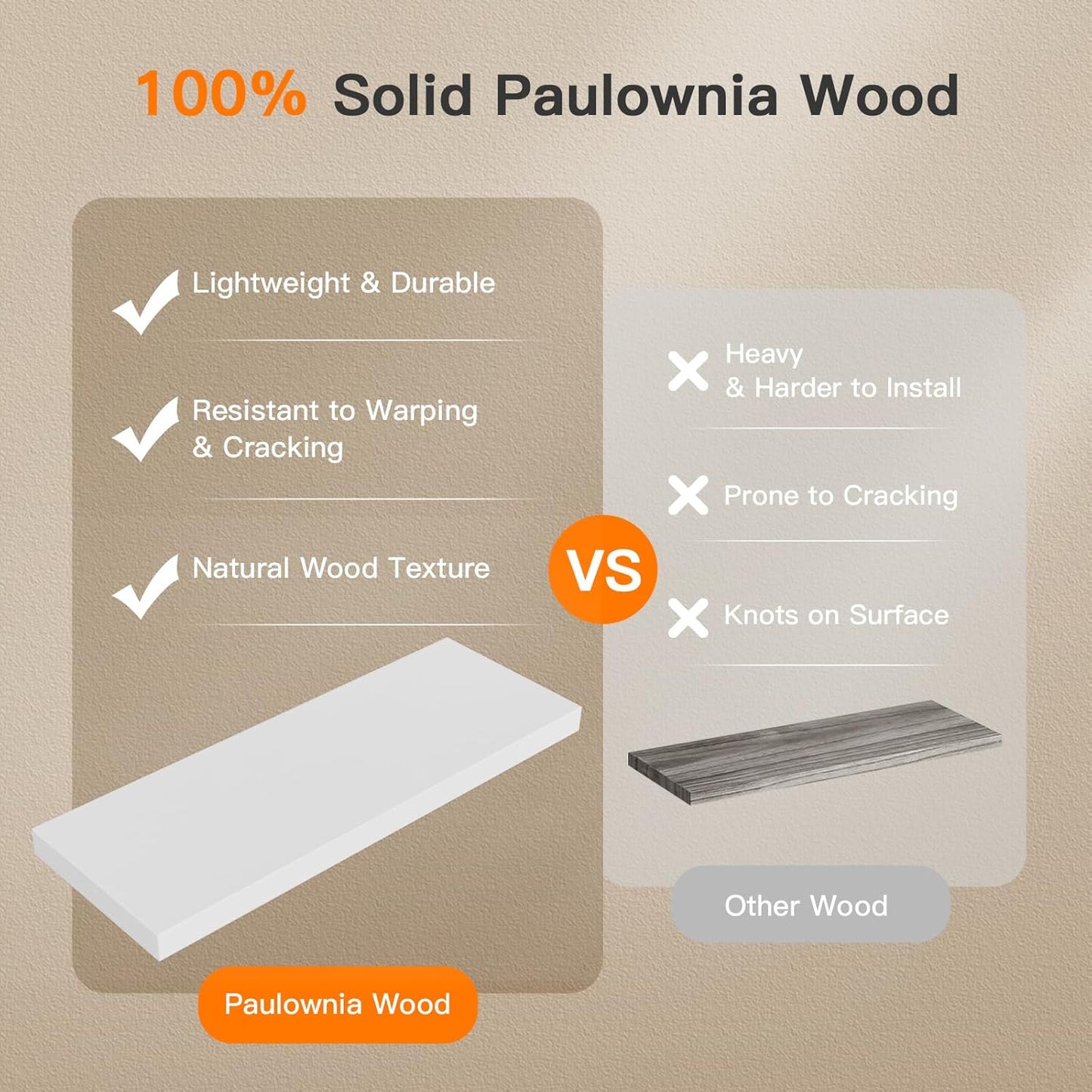 Floating Wall Shelves with Storage Basket – Natural Wood Bathroom & Home Organizer