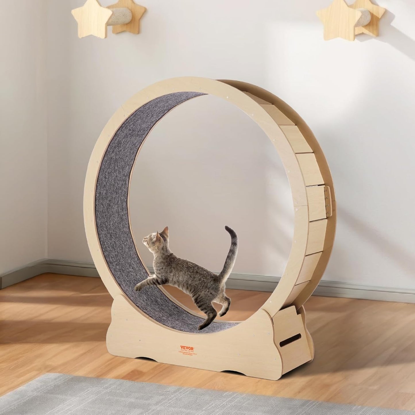 52" Cat Exercise Wheel – Large Indoor Running Wheel with Detachable Carpet