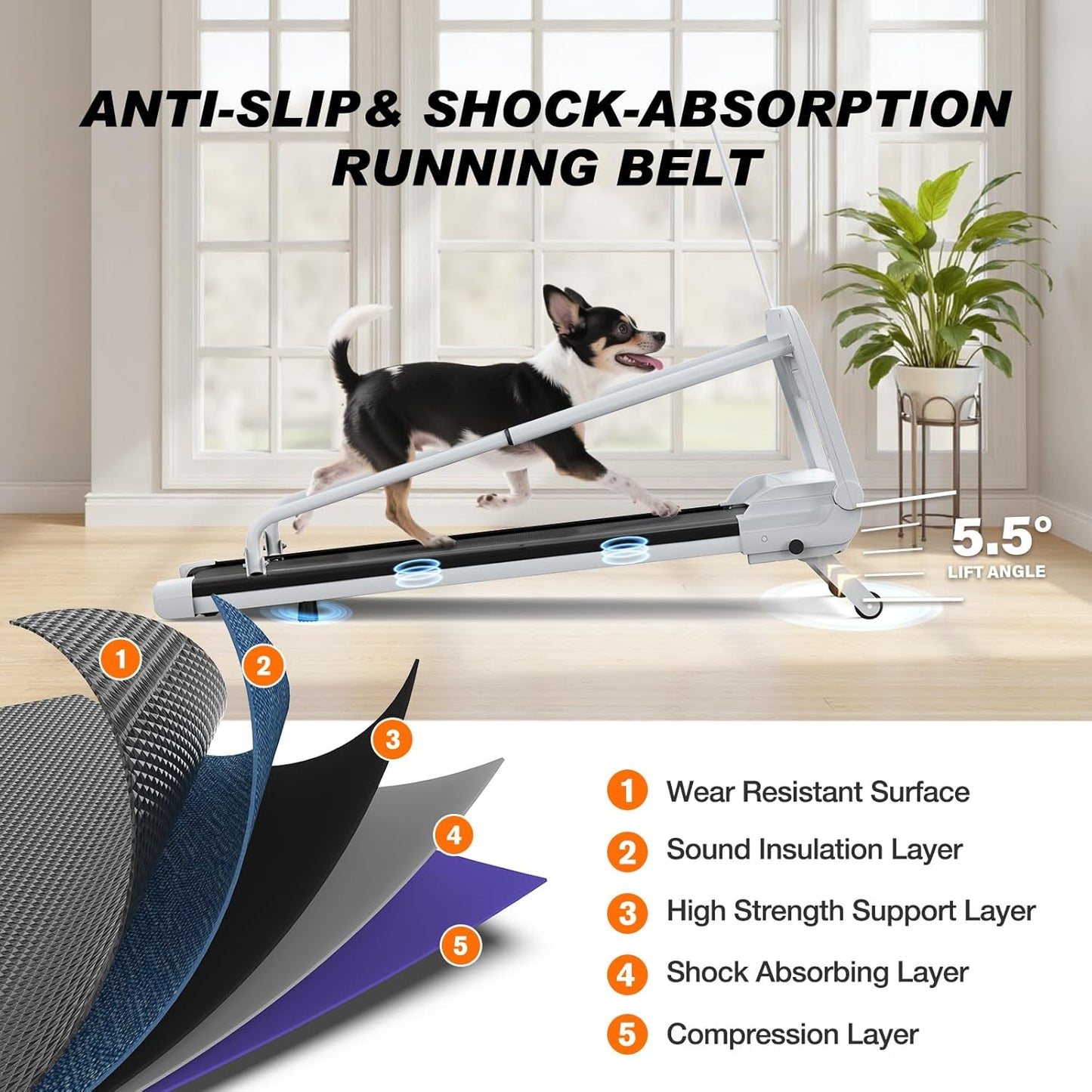 Quiet Dog Treadmill – Compact Indoor Running Machine for Small & Medium Dogs