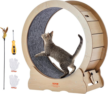 52" Cat Exercise Wheel – Large Indoor Running Wheel with Detachable Carpet