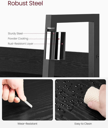 4-Tier Ladder Bookshelf – Industrial Storage Rack with Steel Frame for Living Room & Home Office