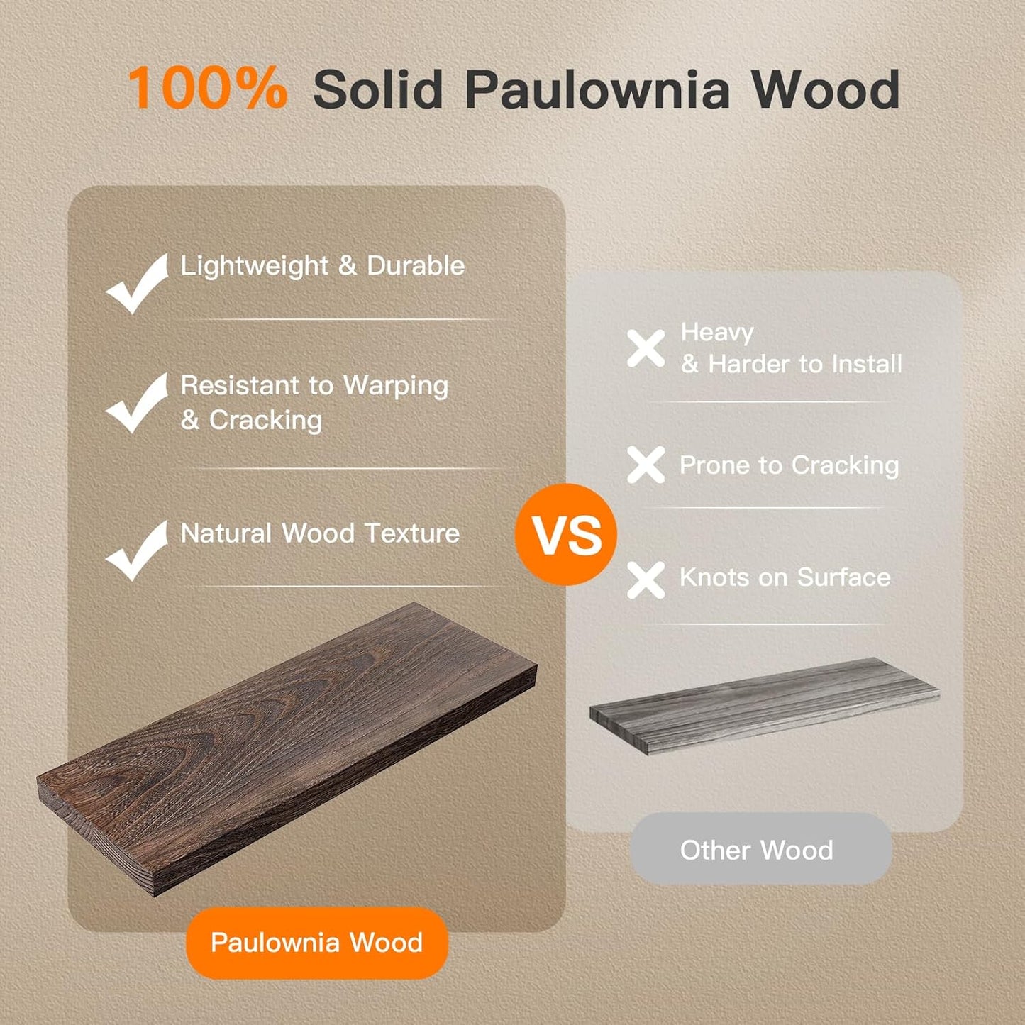 Floating Wall Shelves with Storage Basket – Natural Wood Bathroom & Home Organizer