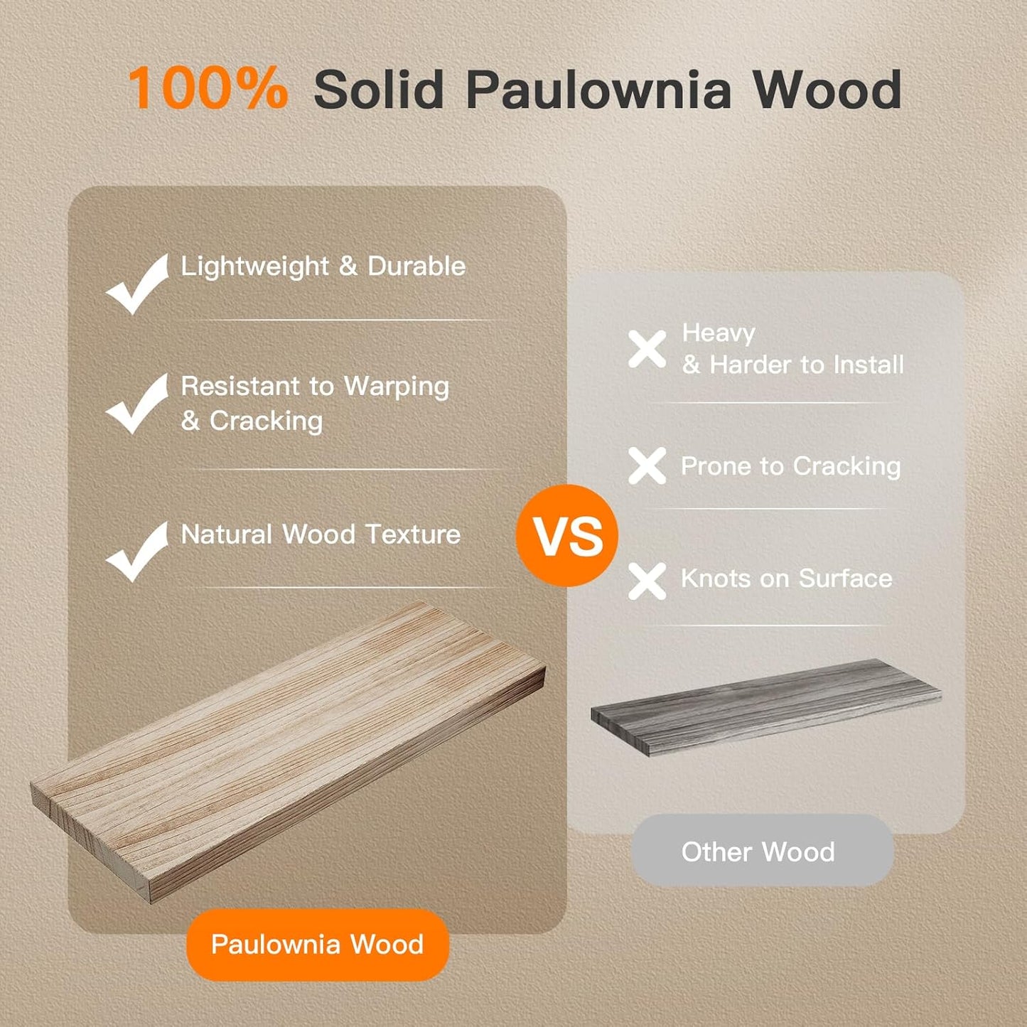 Floating Wall Shelves with Storage Basket – Natural Wood Bathroom & Home Organizer