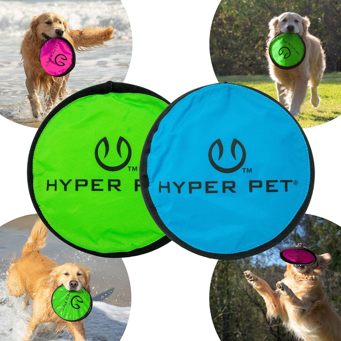 Soft Flying Disc Dog Toy, 9" Floating Frisbee for All Breeds, Gentle on Teeth, 2-Pack