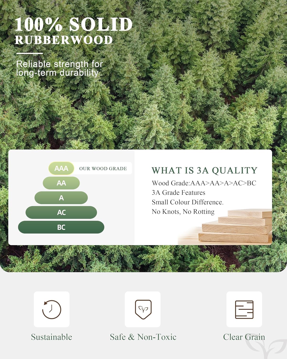 360° Rotating Solid Wood Bookshelf – Space-Saving Organizer for Modern Living