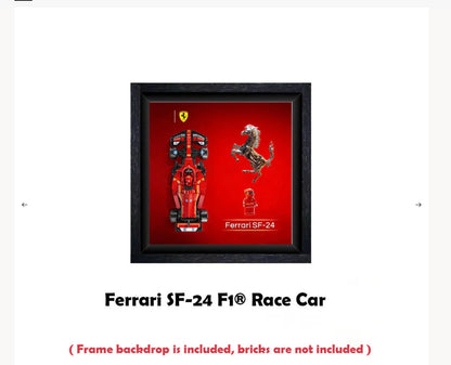 Display Frame for LEGO® Speed Champions F1® Cars