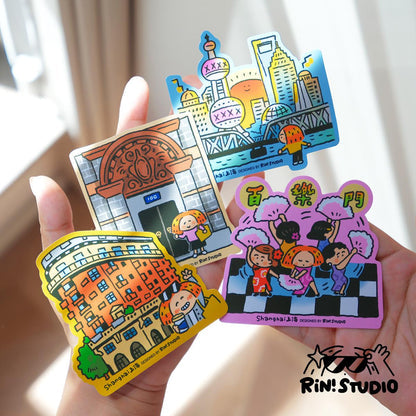 Shanghai Sticker Set — A Love Letter to Our Hometown (50 × 50 mm)