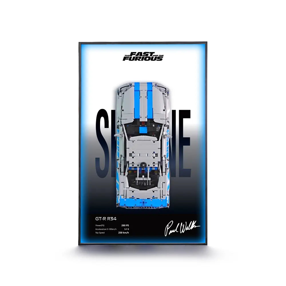 LEGO™ Display Frame for 2 Fast 2 Furious Nissan Skyline GT-R R34 (42210)